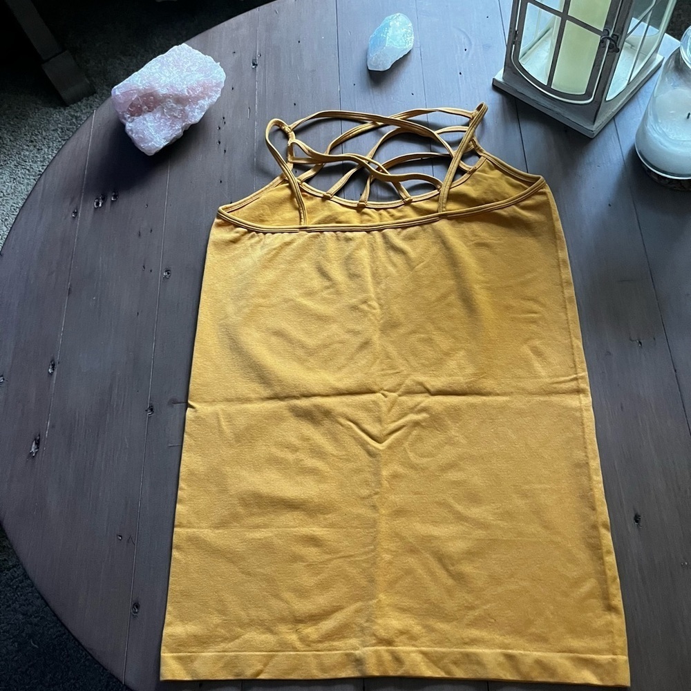 Zenana Outfitters Mustard Strappy Tank Top - Picture 2 of 5